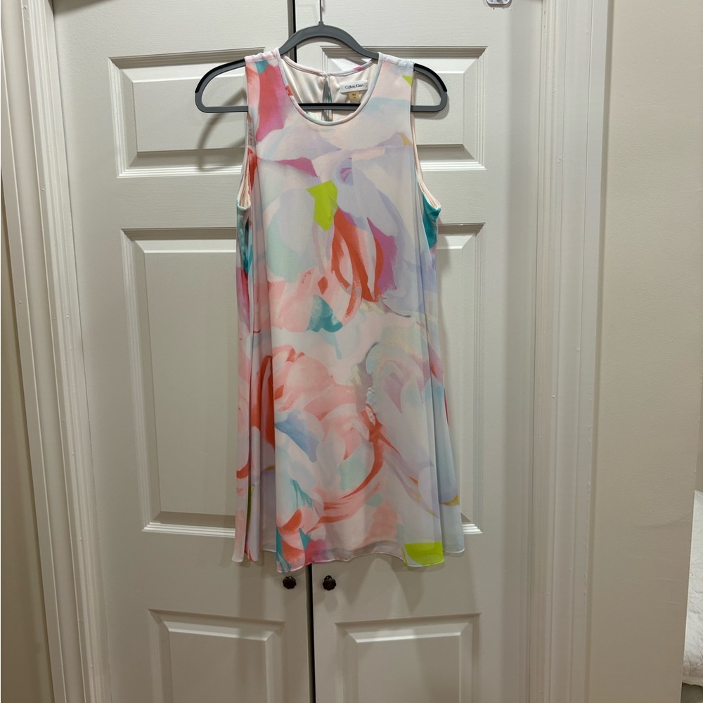 Calvin Klein Multicolor Abstract Swing Dress